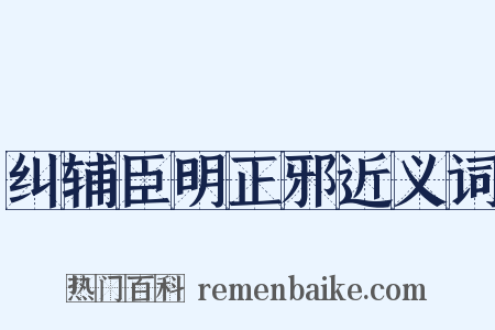 纠辅臣明正邪近义词是什么意思的图片